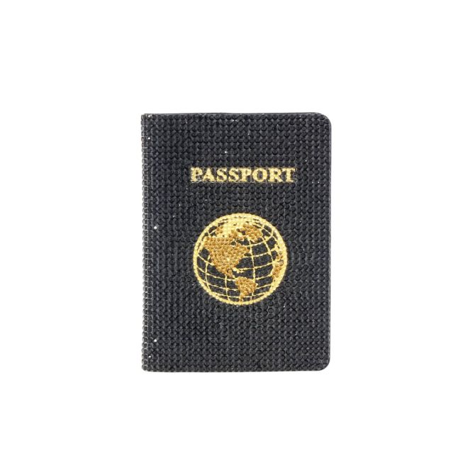 Judith Leiber Traveler Passport Holder, Black