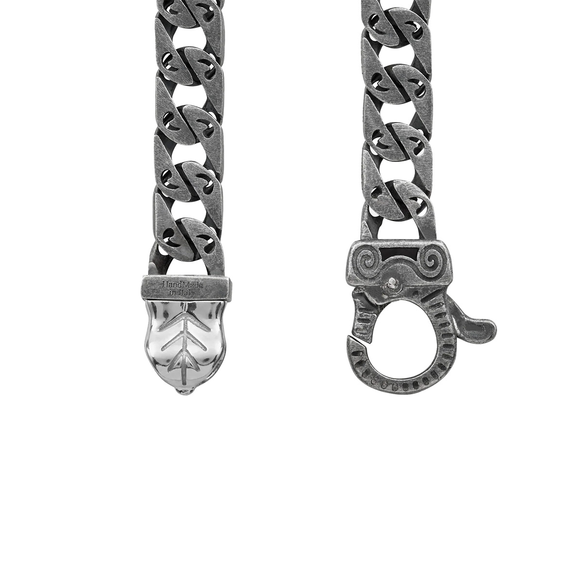 Marco Dal Maso Flaming Tongue Oxidized Sterling Silver Molten Loop Bracelet