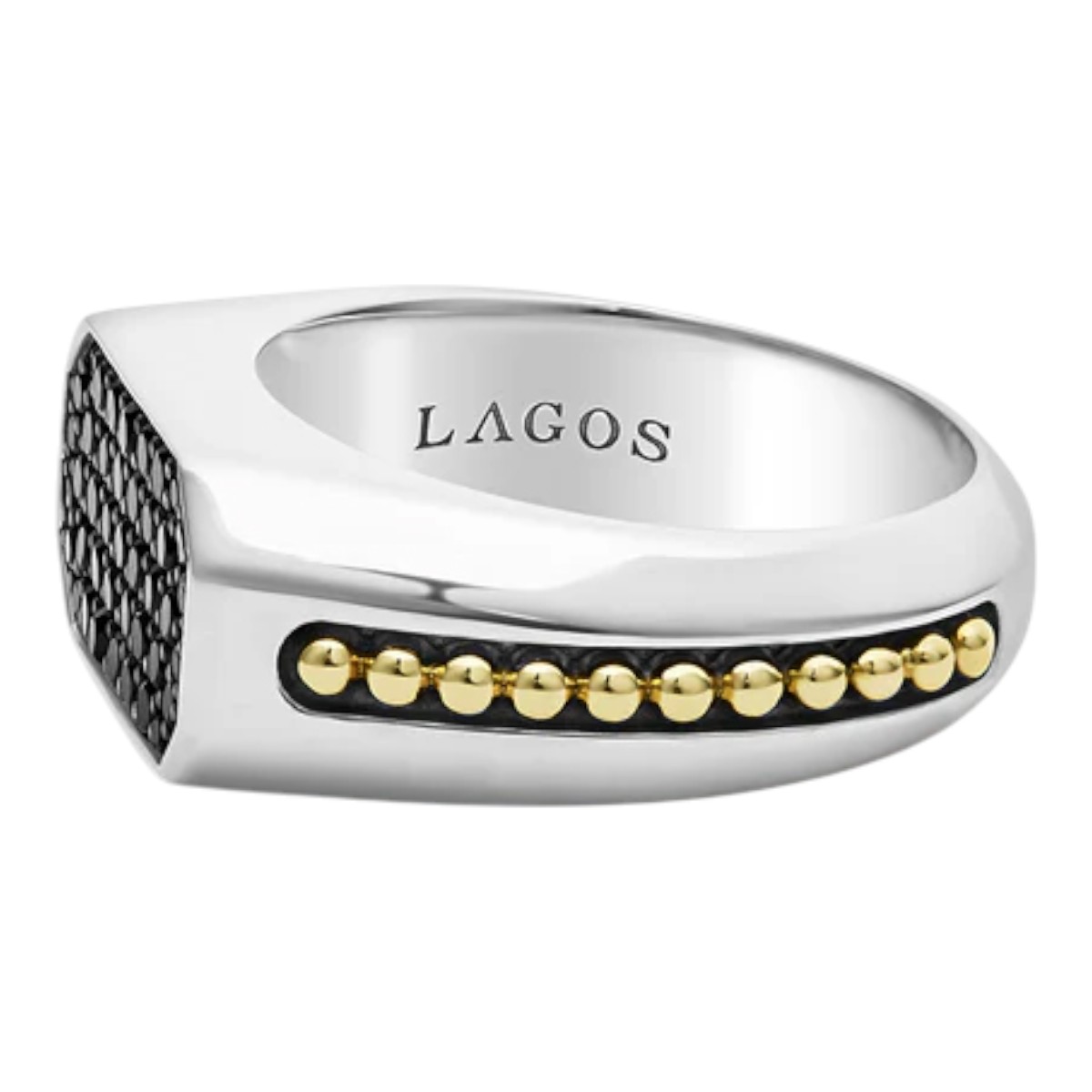 LAGOS Anthem Black Diamond Octagon Ring in Two Tone