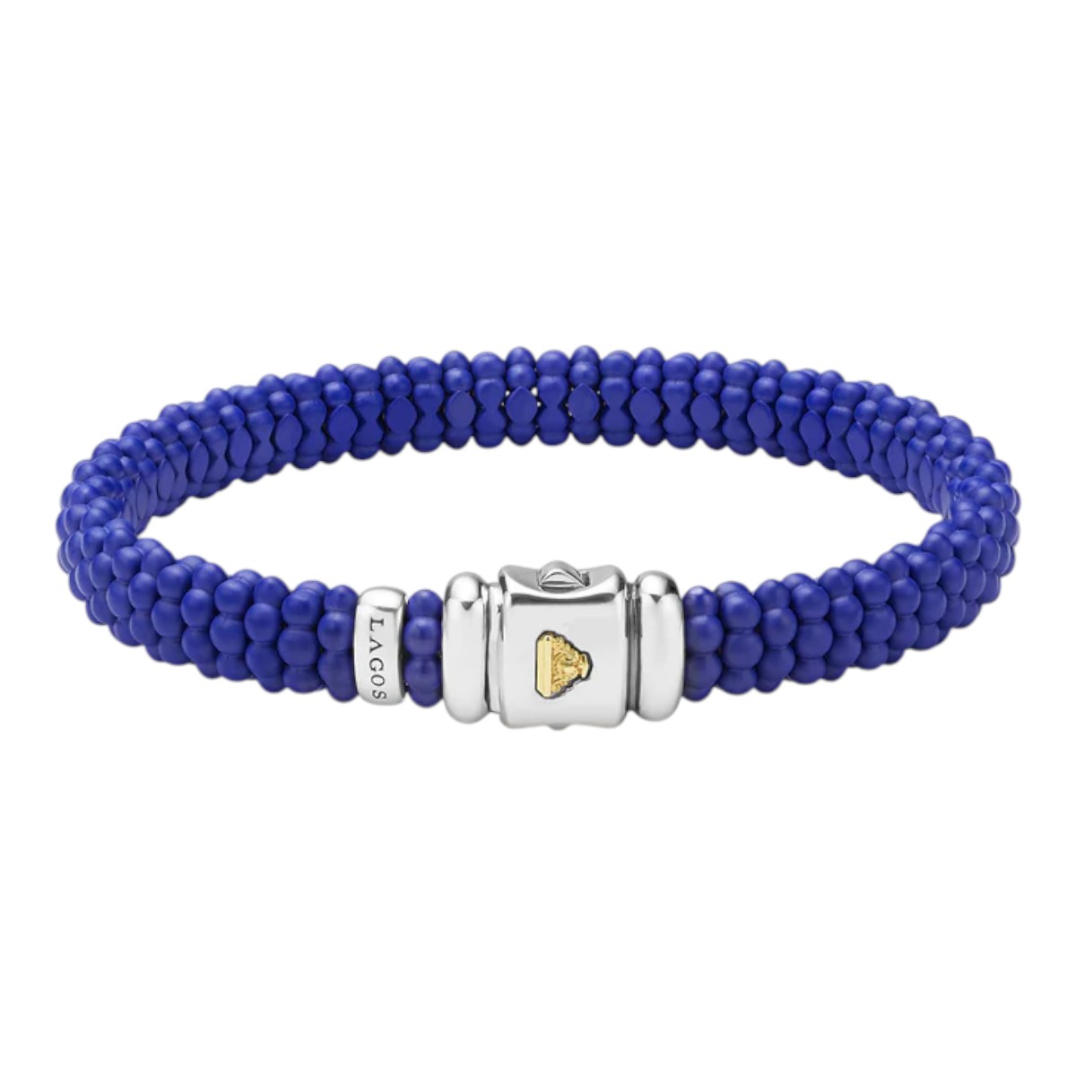 LAGOS Blue Caviar Matte Ultramarine Ceramic Beaded Bracelet in Sterling Silver, 8