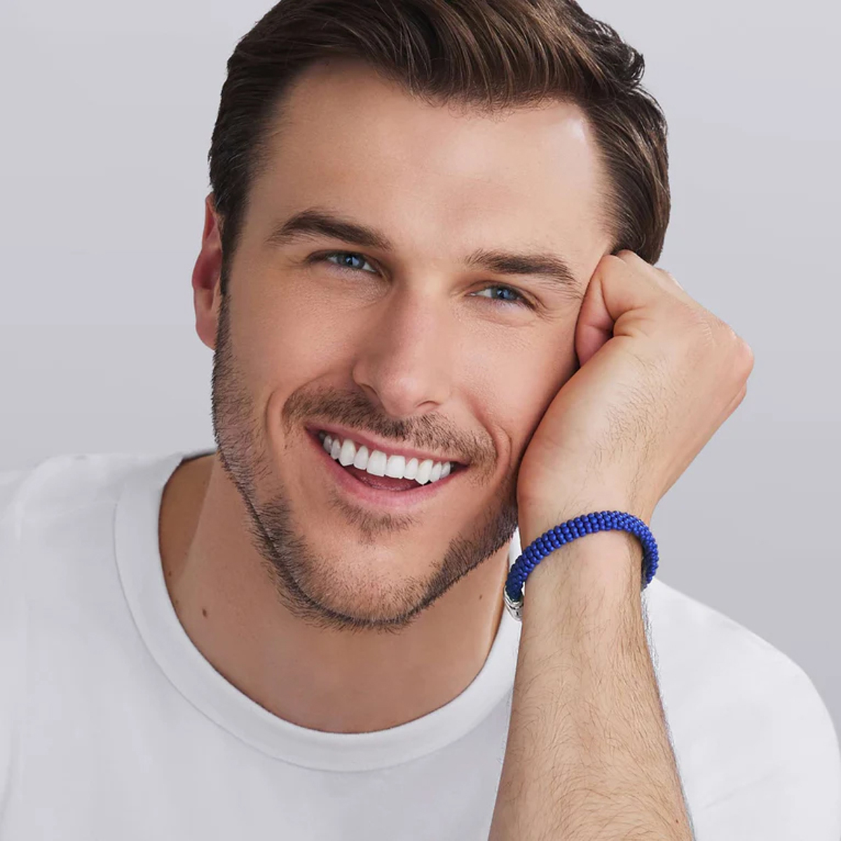 LAGOS Blue Caviar Matte Ultramarine Ceramic Beaded Bracelet in Sterling Silver, 8