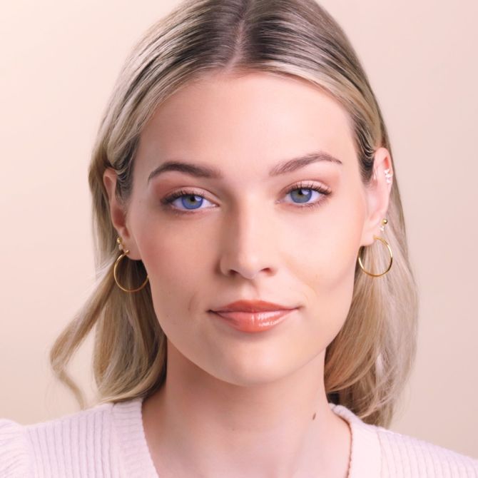 Sage Huggie 14K Gold Snap-down Tube Hoop Earrings