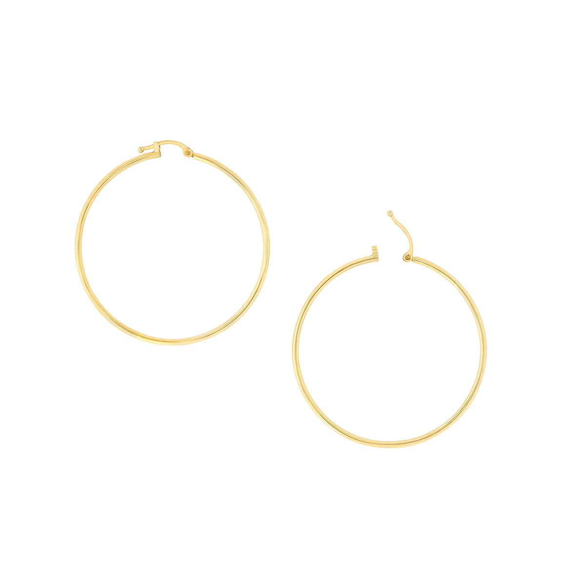 Sage Huggie 14K Gold Snap-down Tube Hoop Earrings