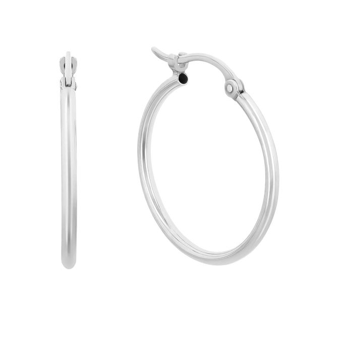 Sage Huggie 14K Gold Snap-down Tube Hoop Earrings