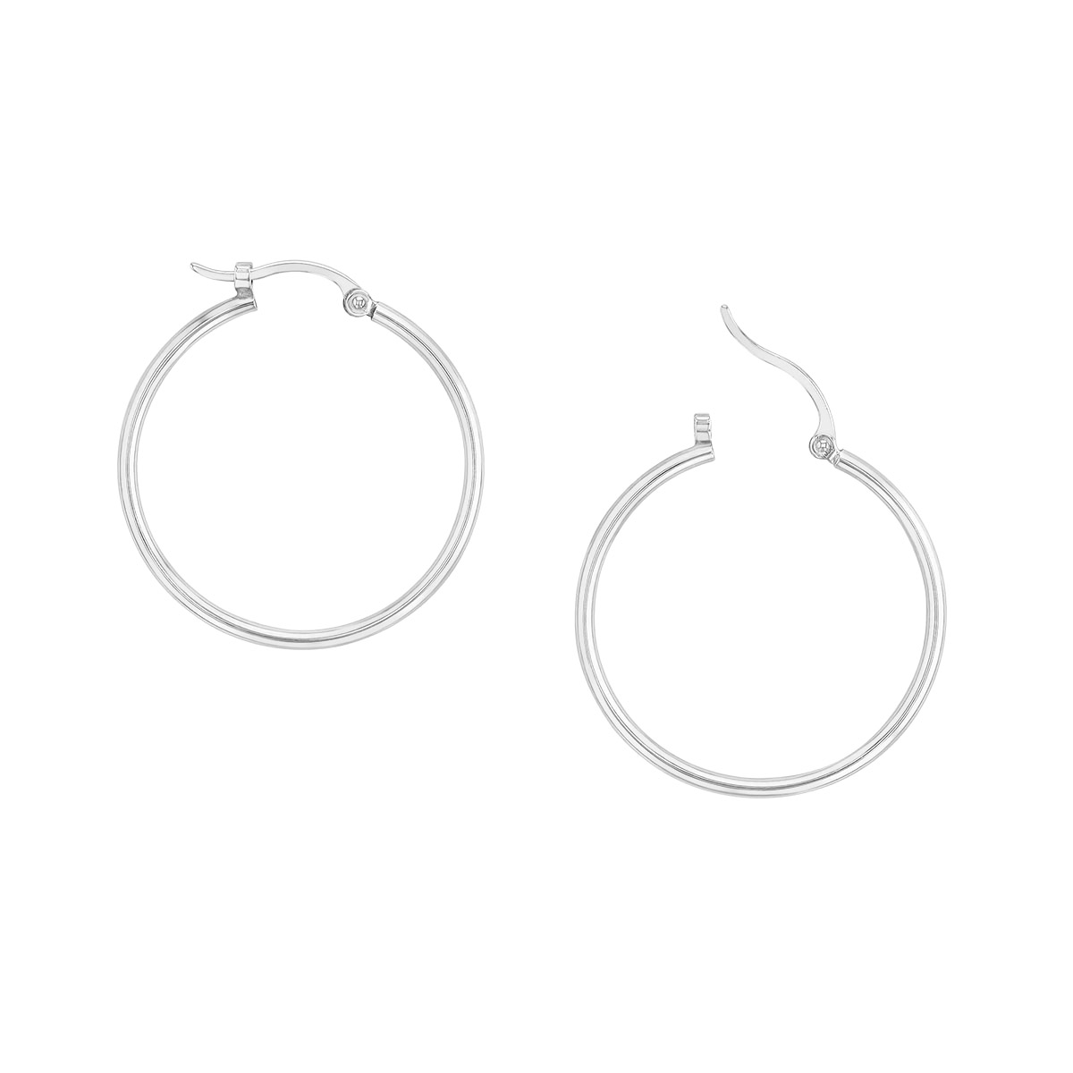 Sage Huggie 14K Gold Snap-down Tube Hoop Earrings