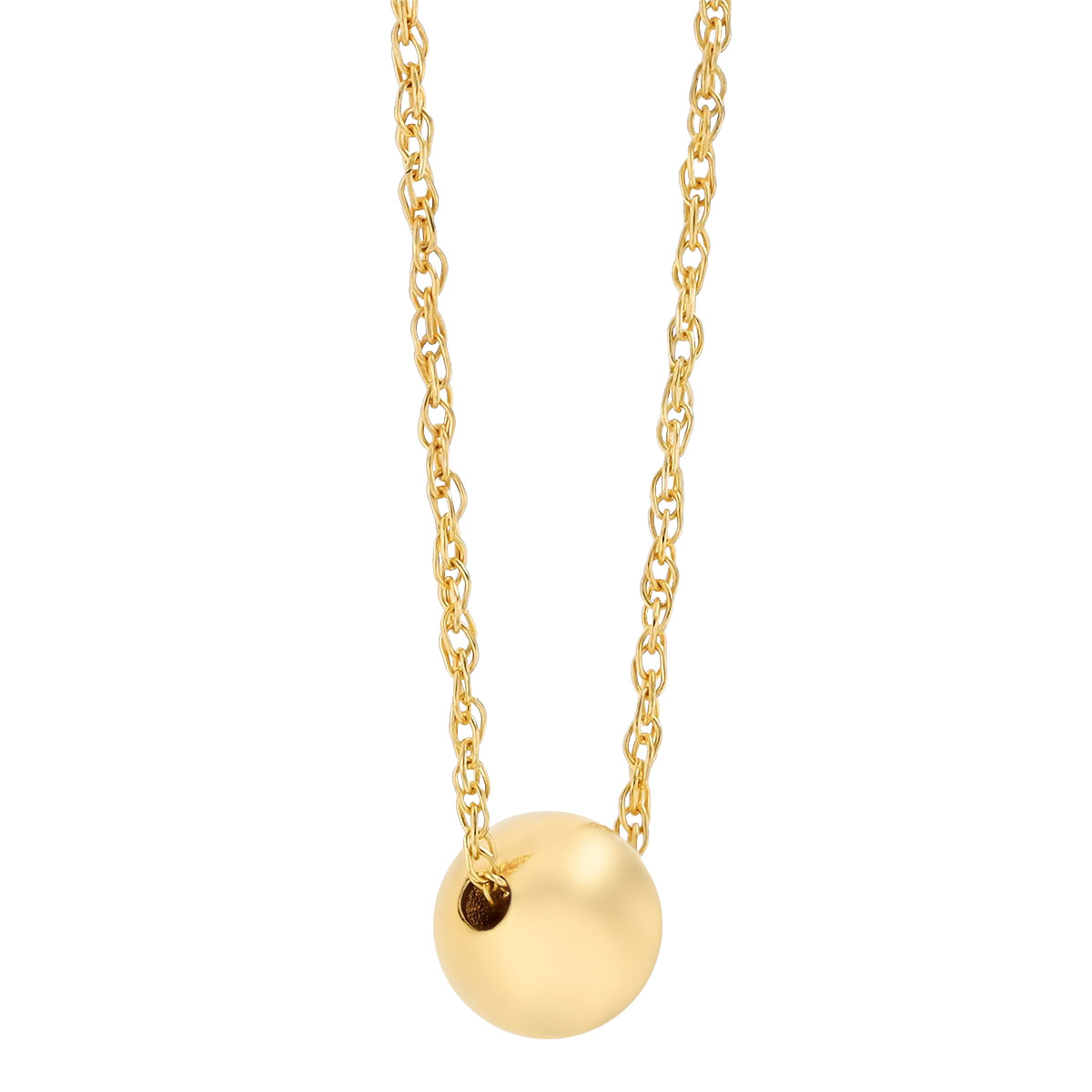 Yellow Gold Ball Pendant, 18