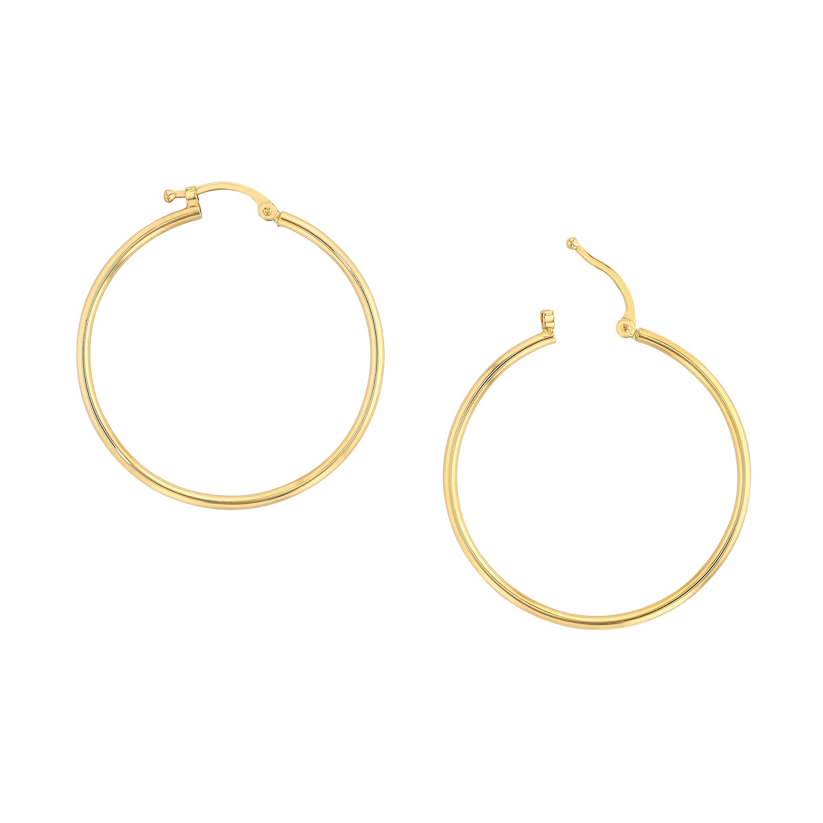 Sage Huggie 14K Gold Snap-down Tube Hoop Earrings