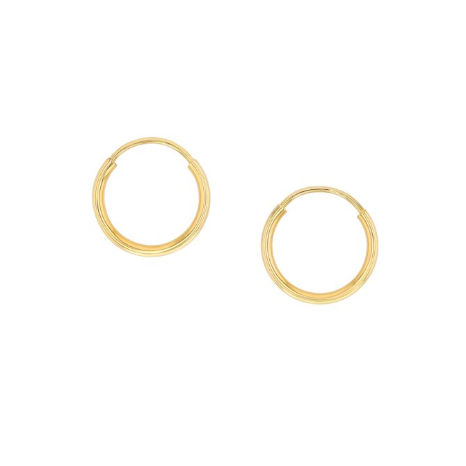 Parker 1.5 mm Endless Hoop Earrings in 14K Gold