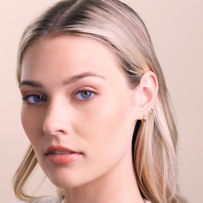 Parker 1.5 mm Endless Hoop Earrings in 14K Gold