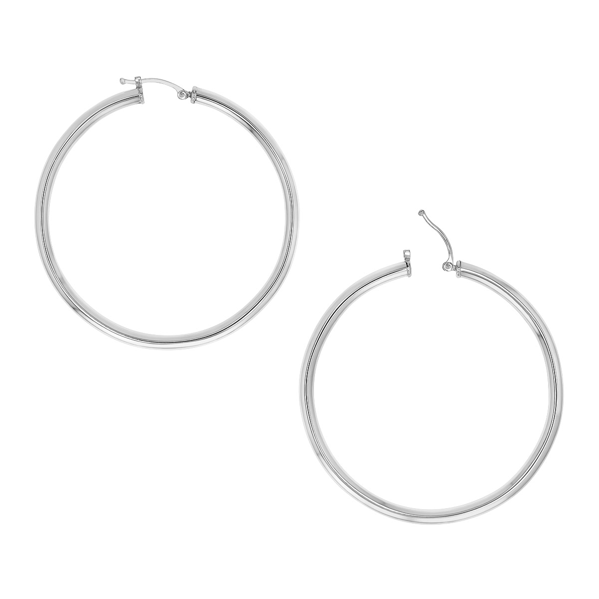 Cass 14K Gold Snap-down Tube Hoop Earrings