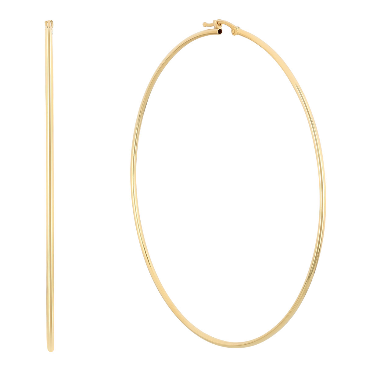 Sage Huggie 14K Gold Snap-down Tube Hoop Earrings