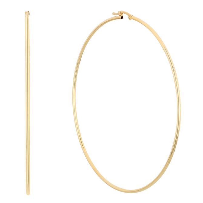 Sage Huggie 14K Gold Snap-down Tube Hoop Earrings
