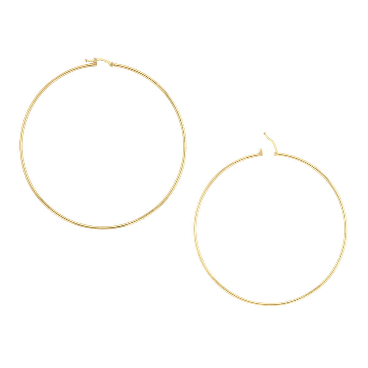 Sage Huggie 14K Gold Snap-down Tube Hoop Earrings