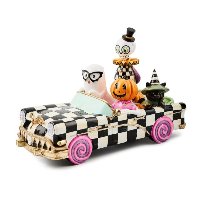 MacKenzie-Childs Trick or Treat Boo Family Car Figurine