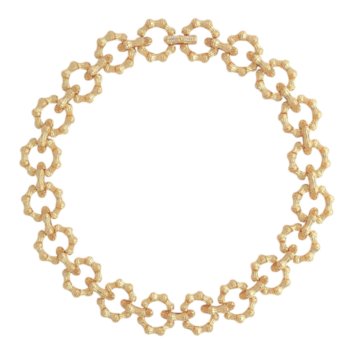 Anabel Aram Bamboo Chain Necklace, Gold Plated Brass