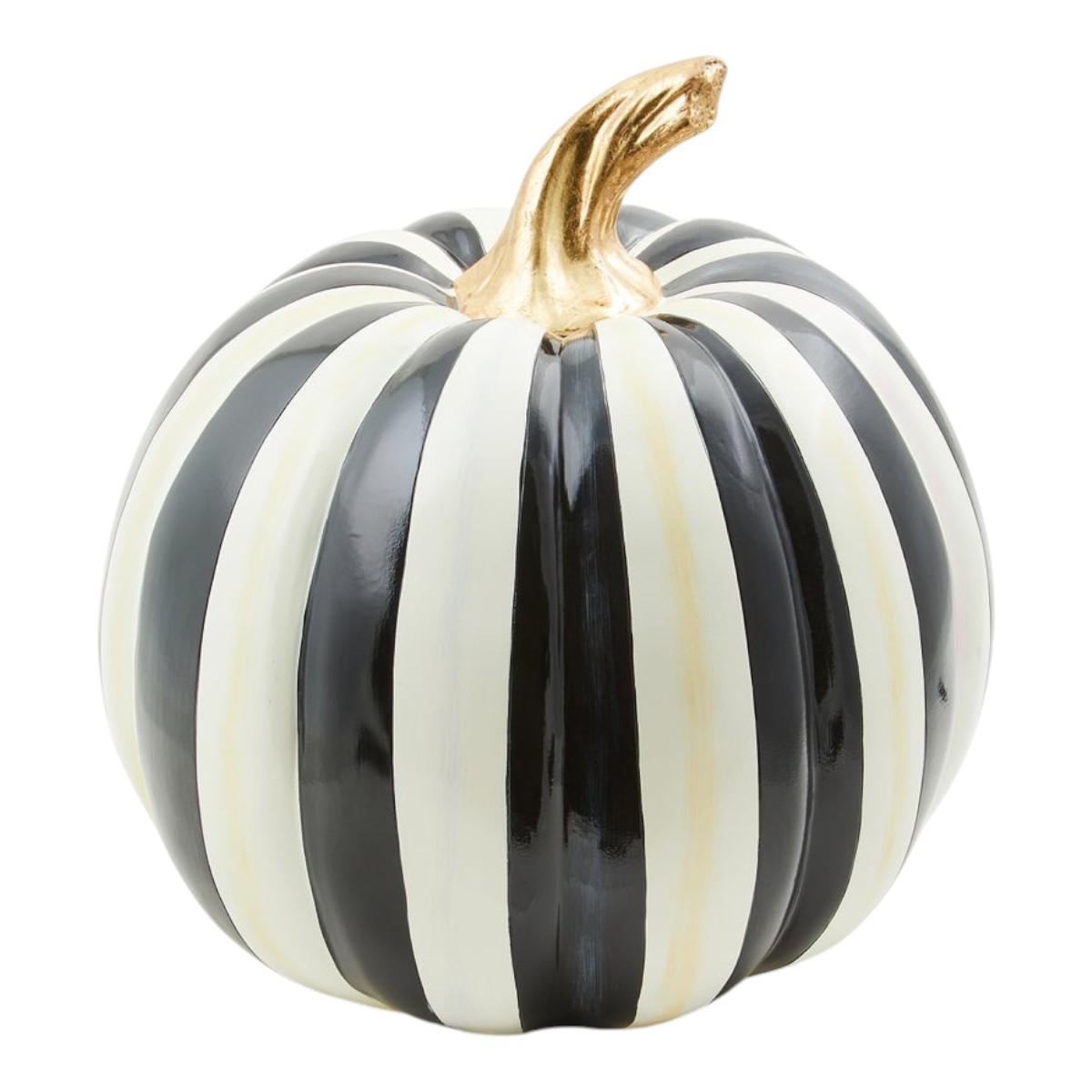 MacKenzie-Childs Courtly Stripe Glossy Pumpkin, Medium