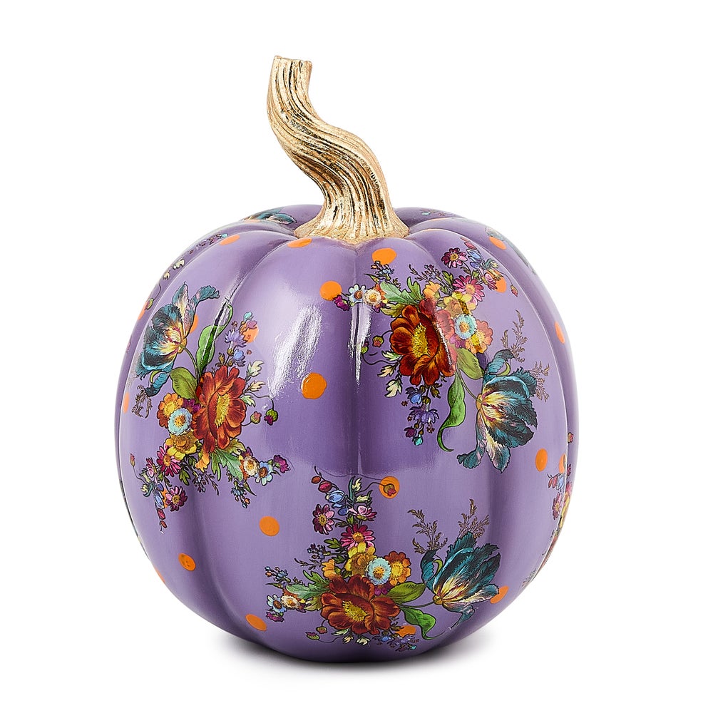 MacKenzie-Childs Violet Flower Market Pumpkin, Small