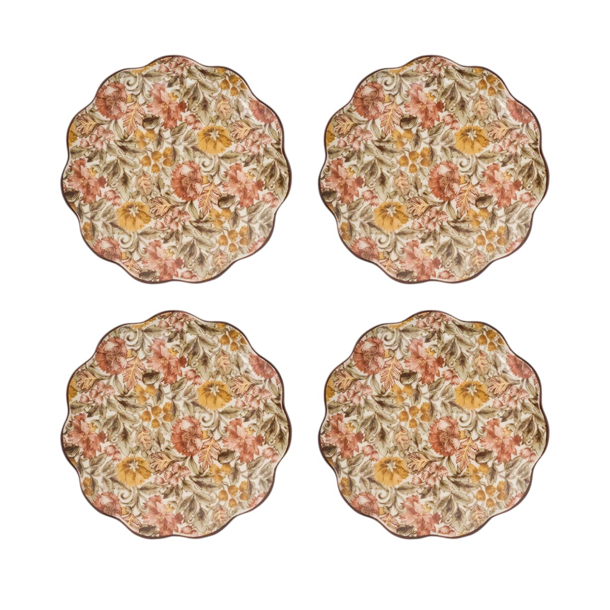 Juliska Willa Amber Cocktail Plates, Set of 4