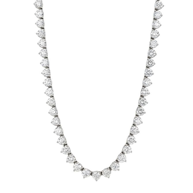 Diamond Riviera Necklace in Platinum, 17"