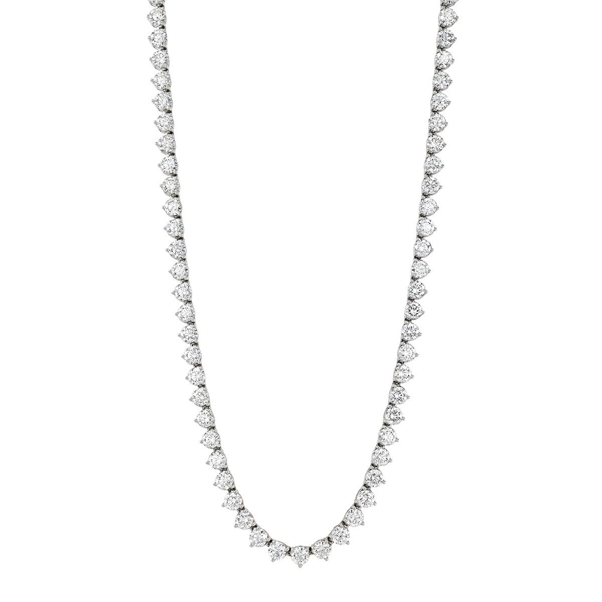 Diamond Riviera Necklace in Platinum, 17