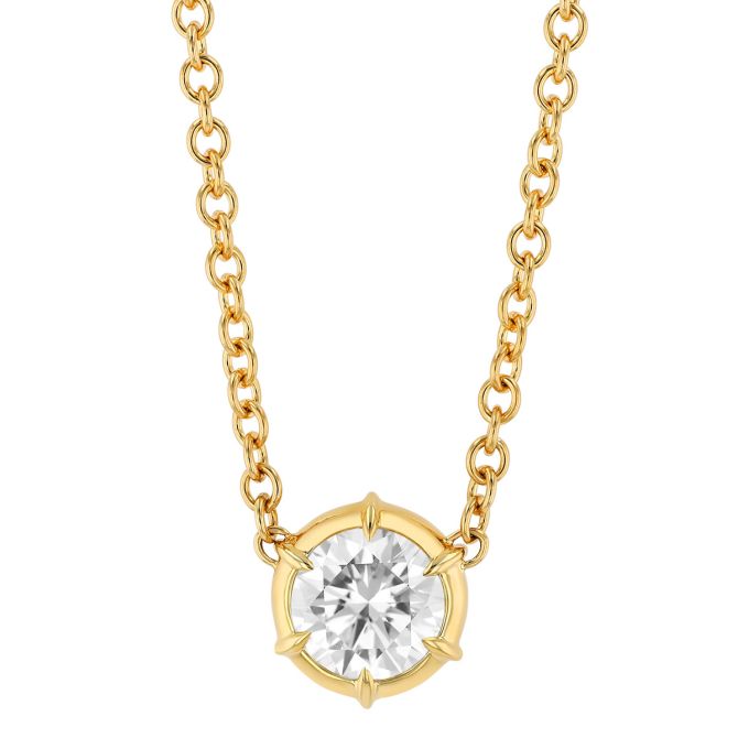 Rahaminov Diamond Solitaire Necklace, 3.02 ct, 16"
