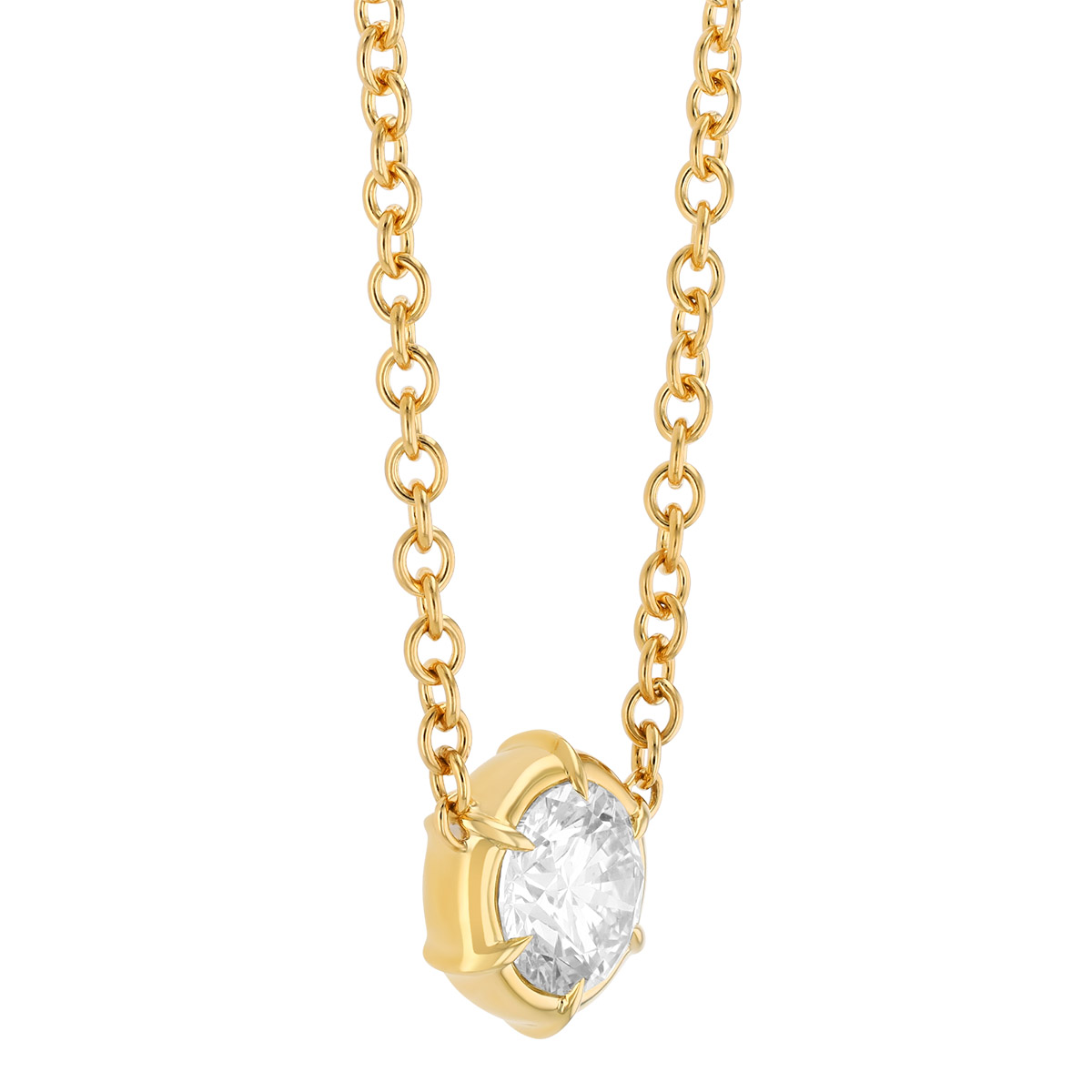 Rahaminov Diamond Solitaire Necklace, 3.02 ct, 16