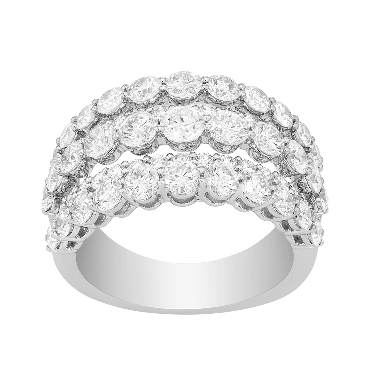 Kwiat Lyric Diamond 5 Row Band Ring in White Gold