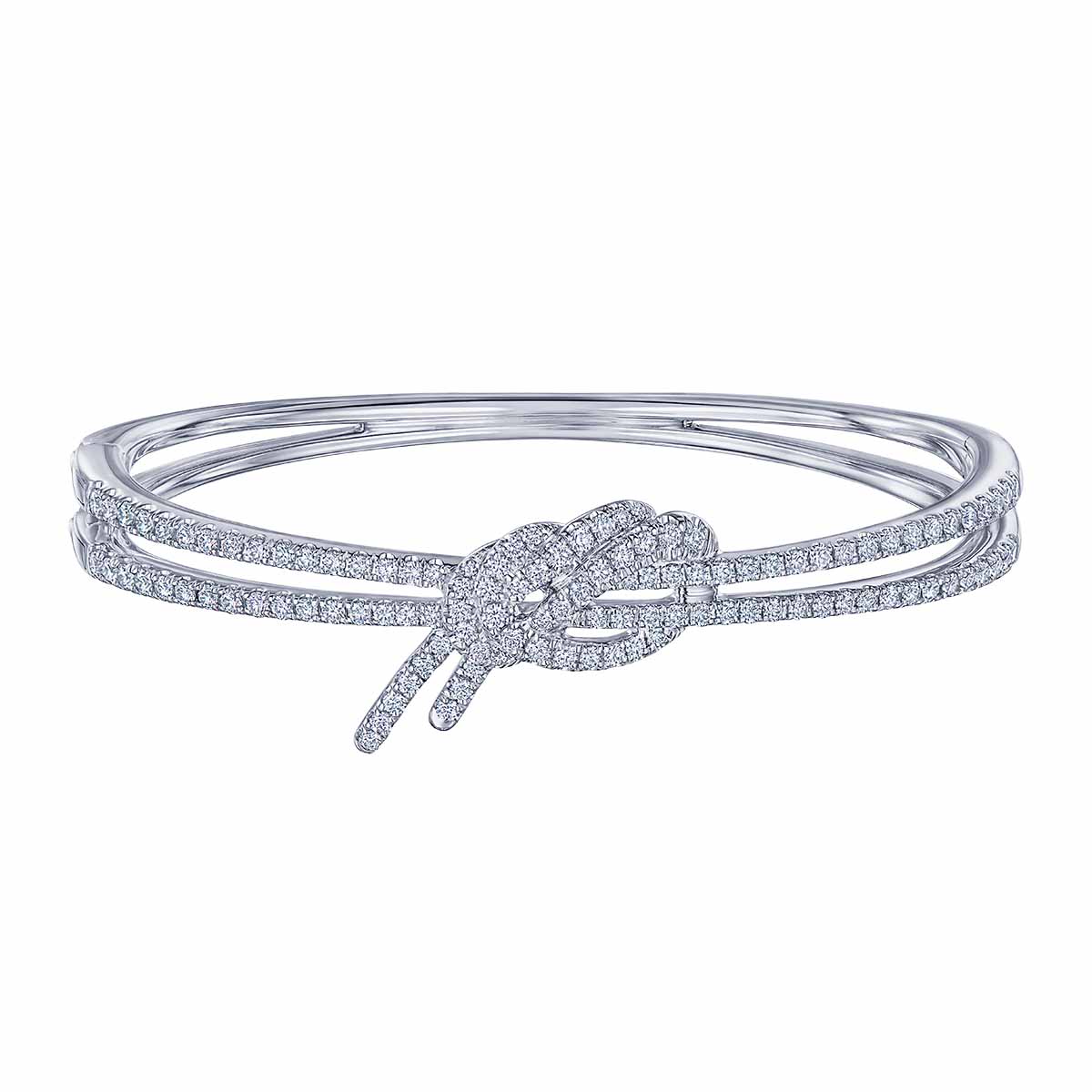 Kwiat Entwine Diamond Knot Bracelet in Platinum