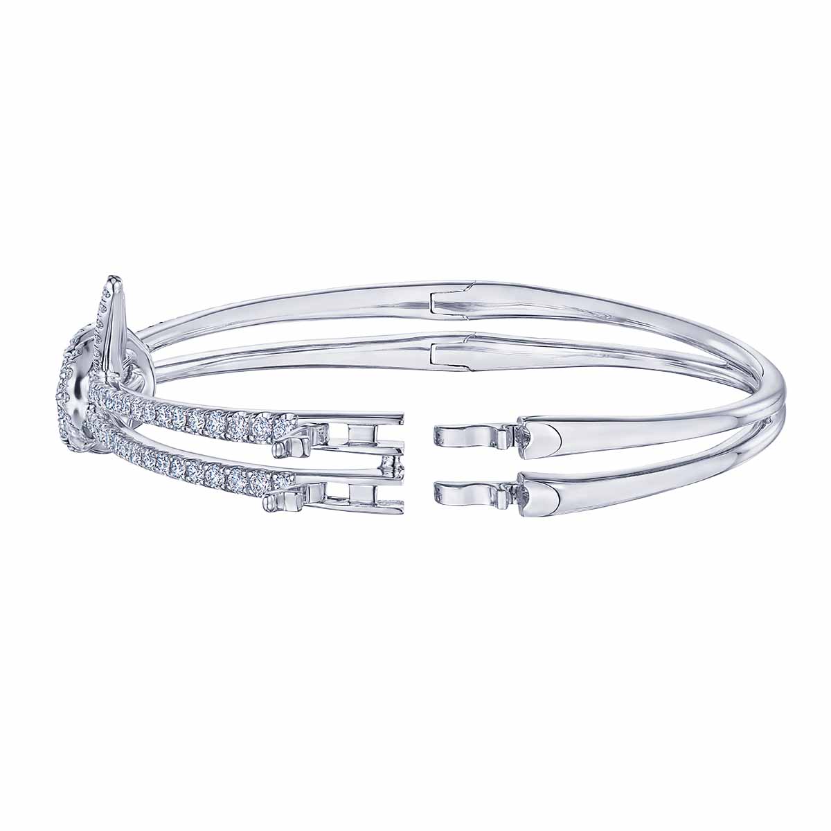 Kwiat Entwine Diamond Knot Bracelet in Platinum