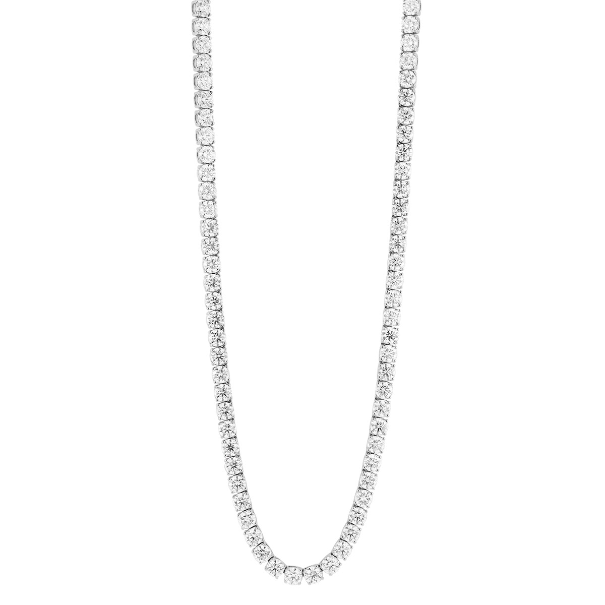 Diamond Riviera Necklace in 18K White Gold, 32