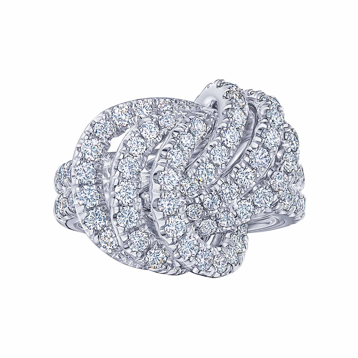 Kwiat Entwine Diamond Knot Ring in Platinum