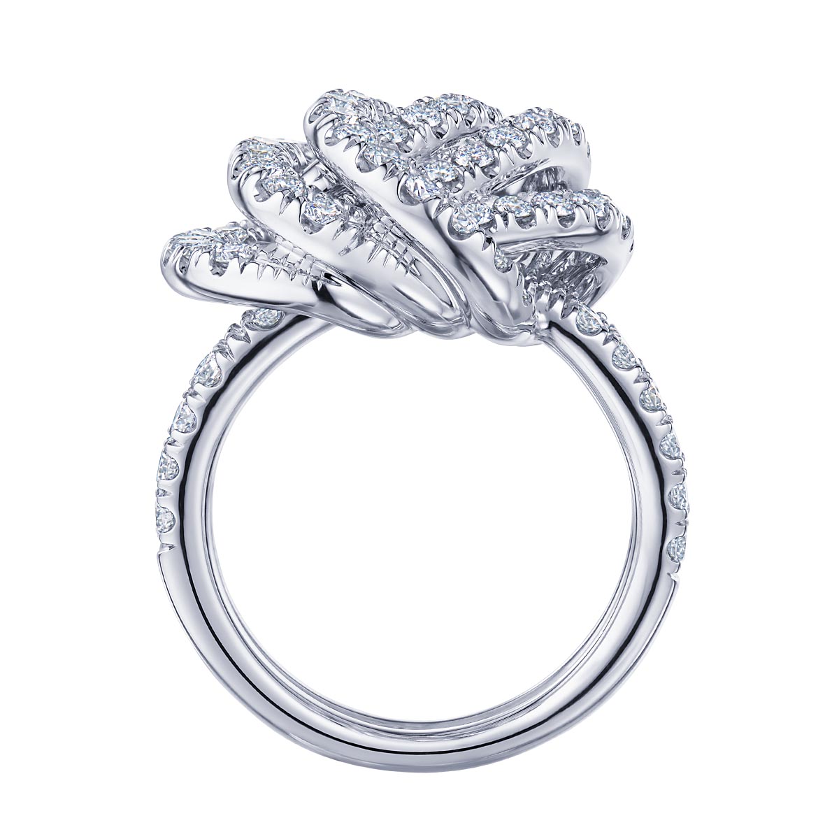 Kwiat Entwine Diamond Knot Ring in Platinum