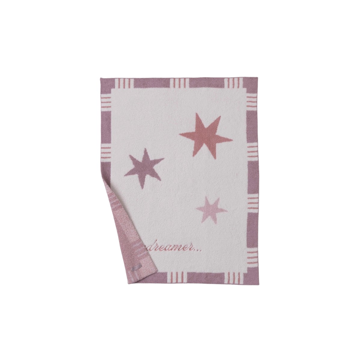 Barefoot Dreams CozyChic Starry Daydreamer Stroller Blanket, Teaberry Multicolored