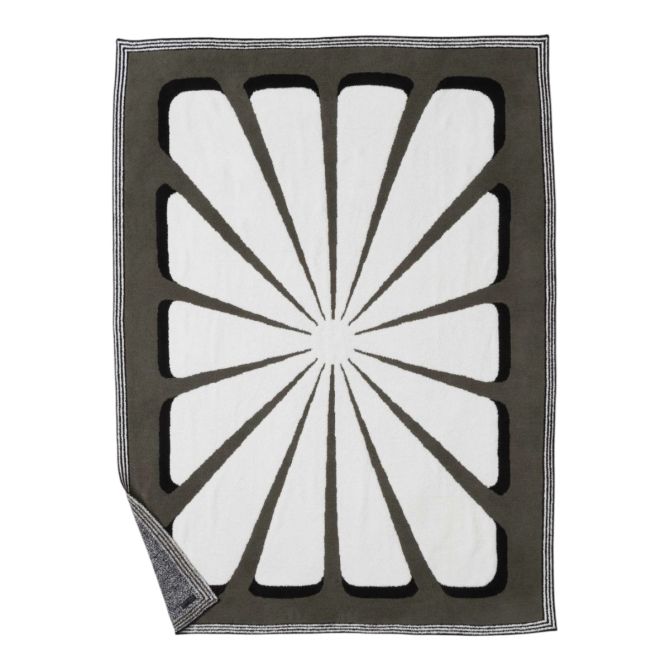 Barefoot Dreams CozyChic Floral Sunburst Throw Blanket, Feather Multicolored