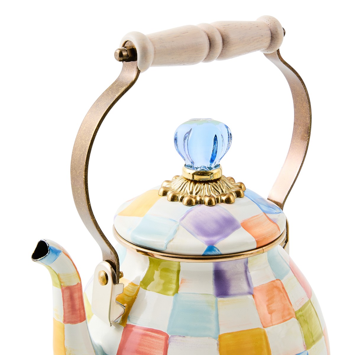 MacKenzie-Childs Confetti Check Tea Kettle, 2QT