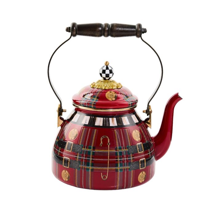 MacKenzie-Childs The Kilted Tea Kettle, 2QT
