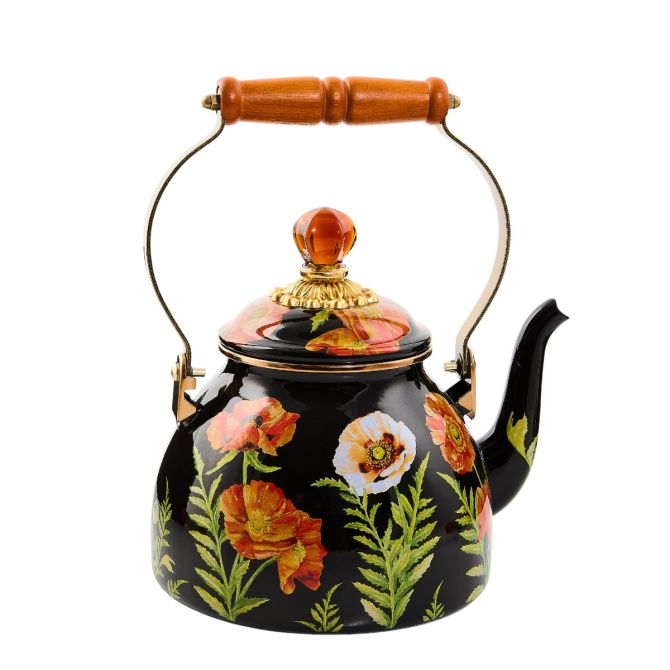 MacKenzie-Childs Poppy Tea Kettle, 2QT