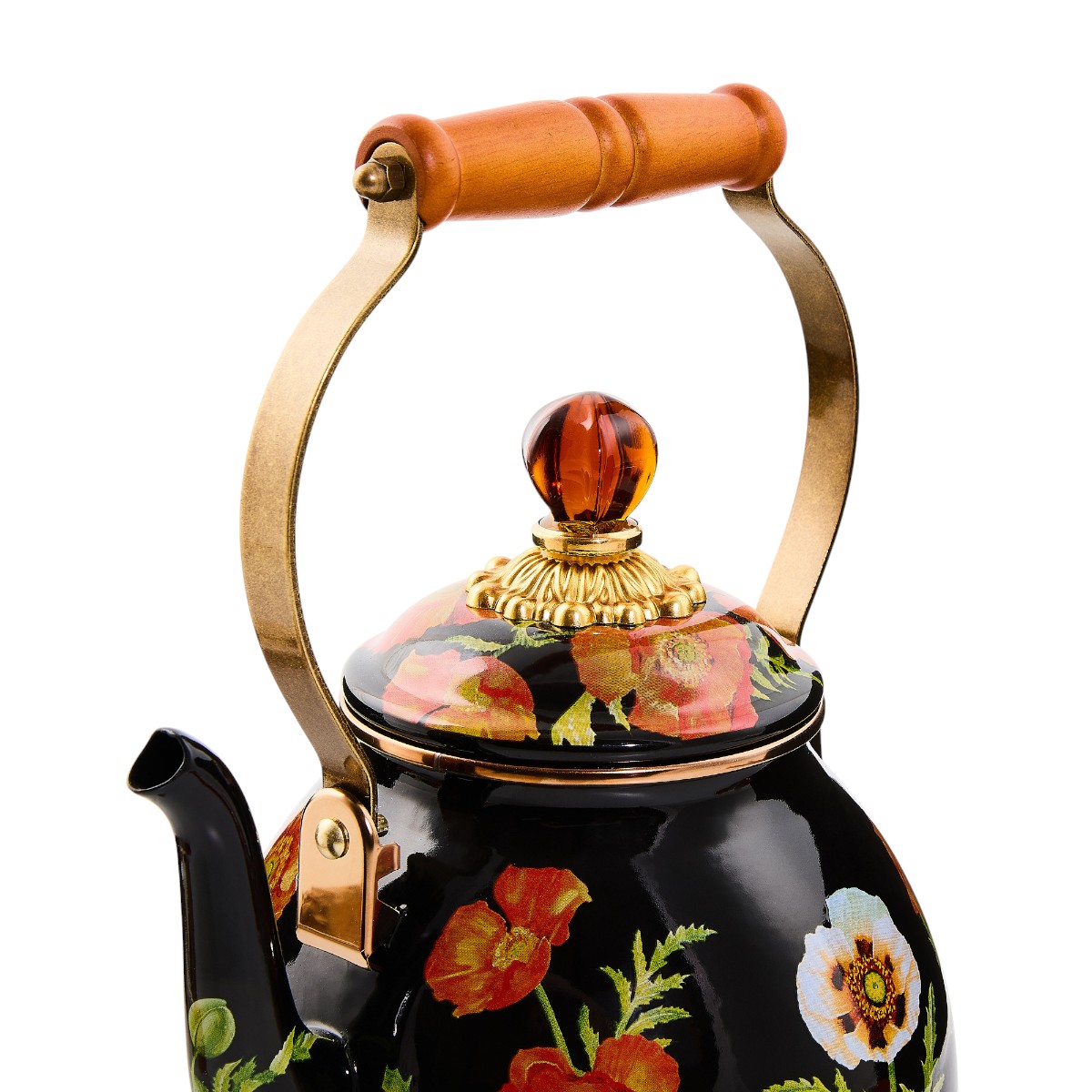 MacKenzie-Childs Poppy Tea Kettle, 2QT