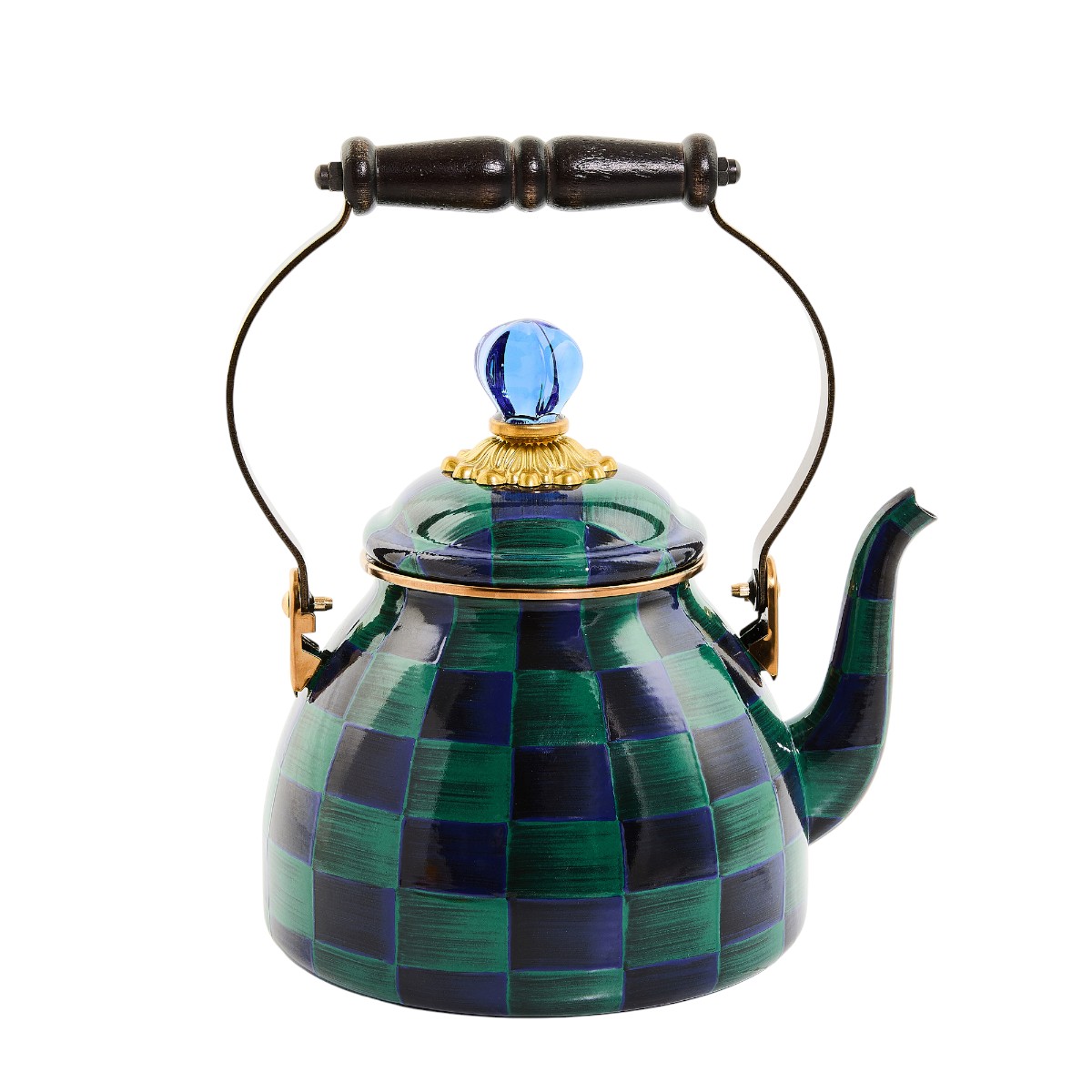 MacKenzie-Childs Juniper Check Tea Kettle, 2QT
