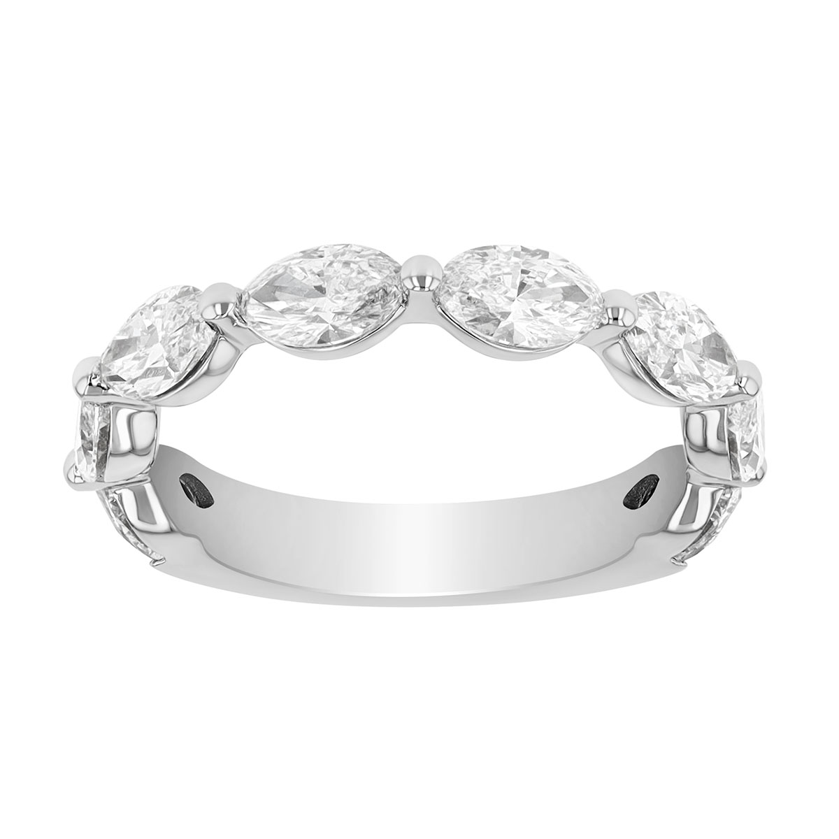 ALTR Lab-Grown Marquise Diamond Wedding Band in White Gold, 2.00 cttw