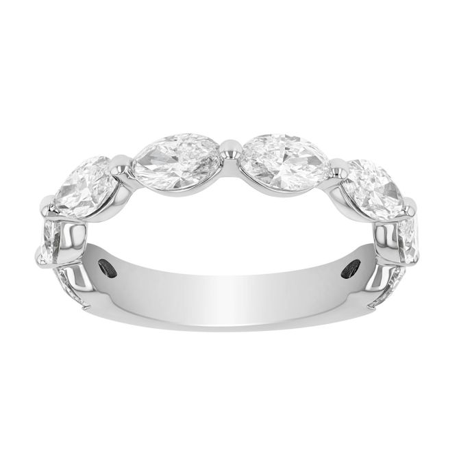 ALTR Lab-Grown Marquise Diamond Wedding Band in White Gold, 2.00 cttw