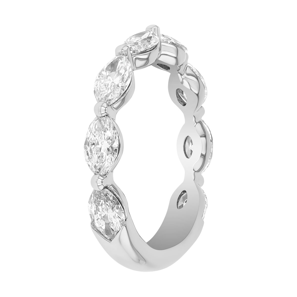 ALTR Lab-Grown Marquise Diamond Wedding Band in White Gold, 2.00 cttw