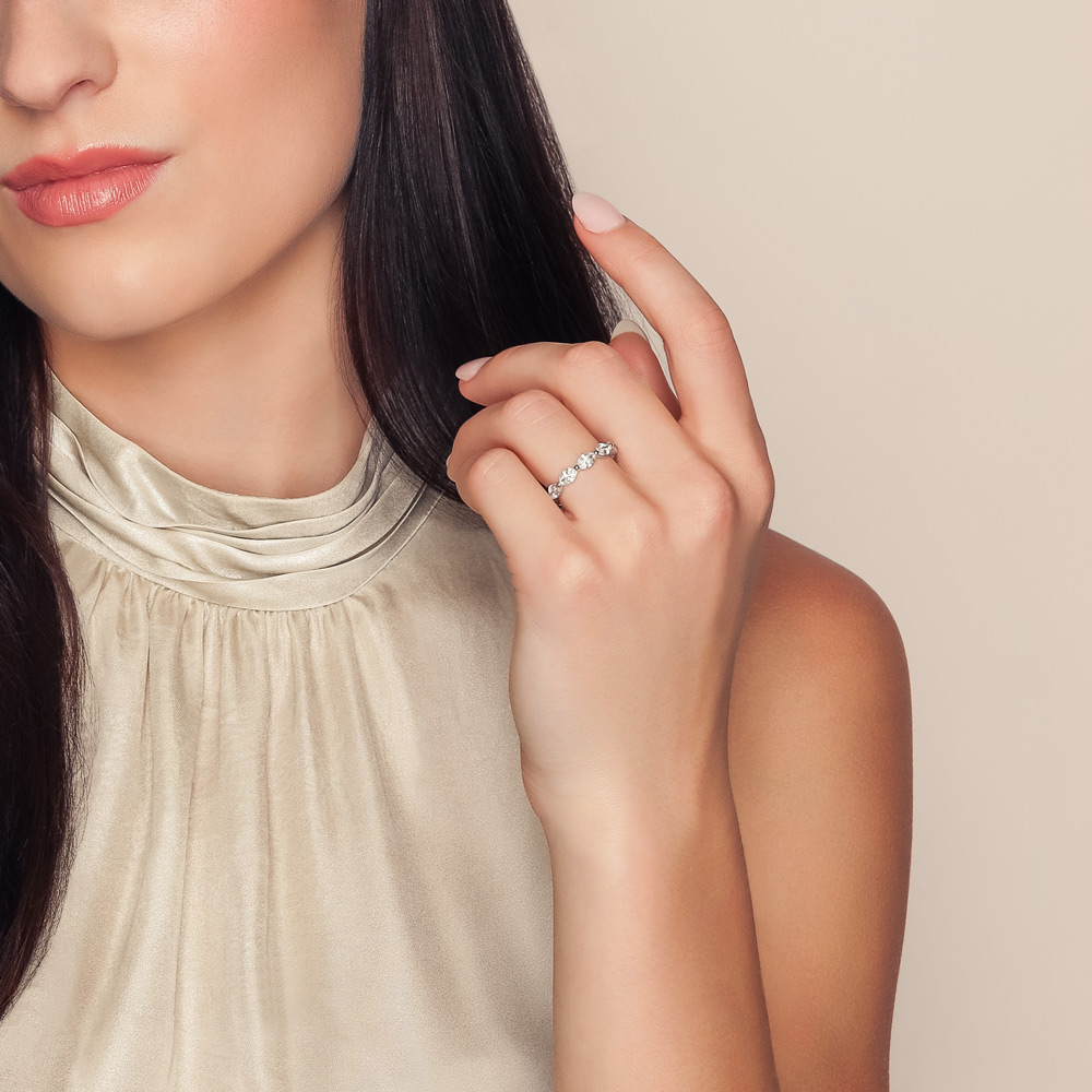 ALTR Lab-Grown Marquise Diamond Wedding Band in White Gold, 2.00 cttw