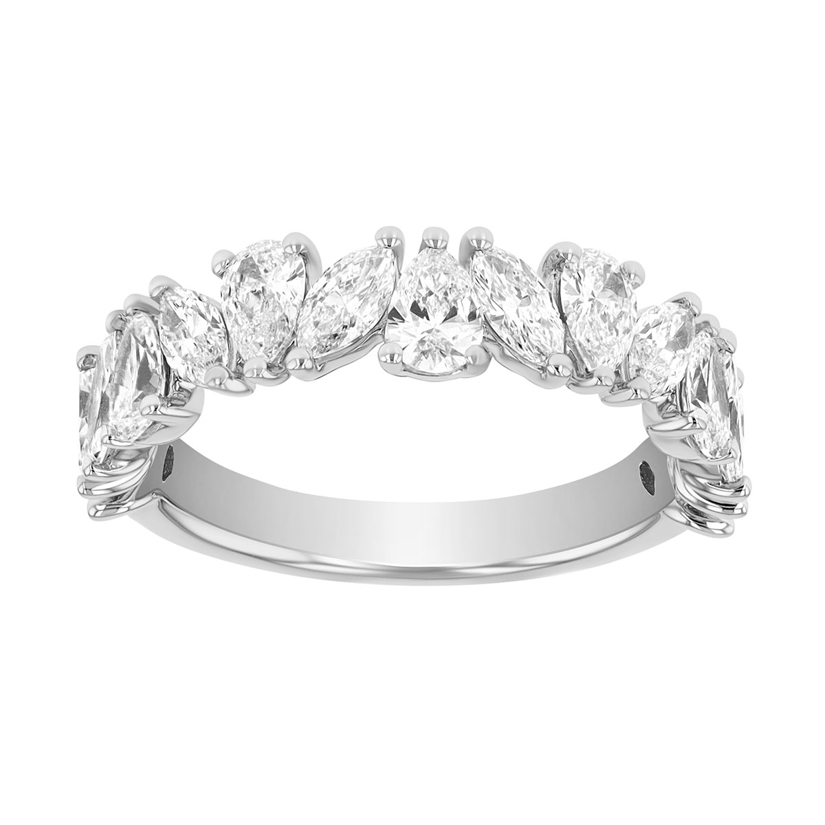 ALTR Lab-Grown Multi-Shape Diamond Wedding Band in White Gold