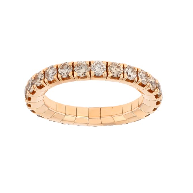 Demeglio Extensible Diamond Stretch Ring in Rose Gold