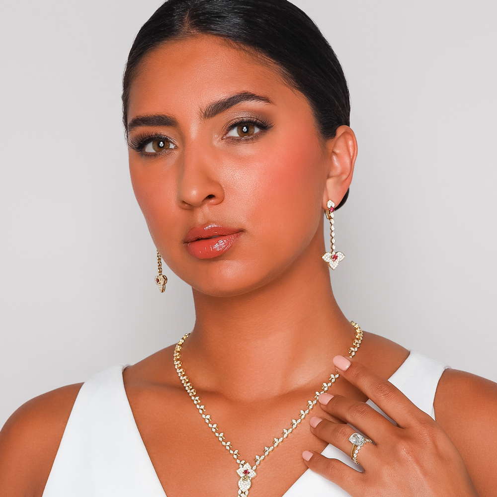 Roberto Coin Venetian Princess Tourmaline & Diamond Dangle Earrings in Yellow Gold