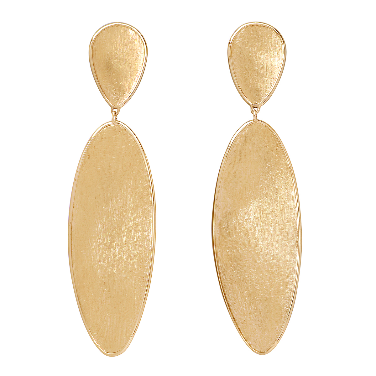 Marco Bicego Lunaria Yellow Gold Leaf Dangle Earrings