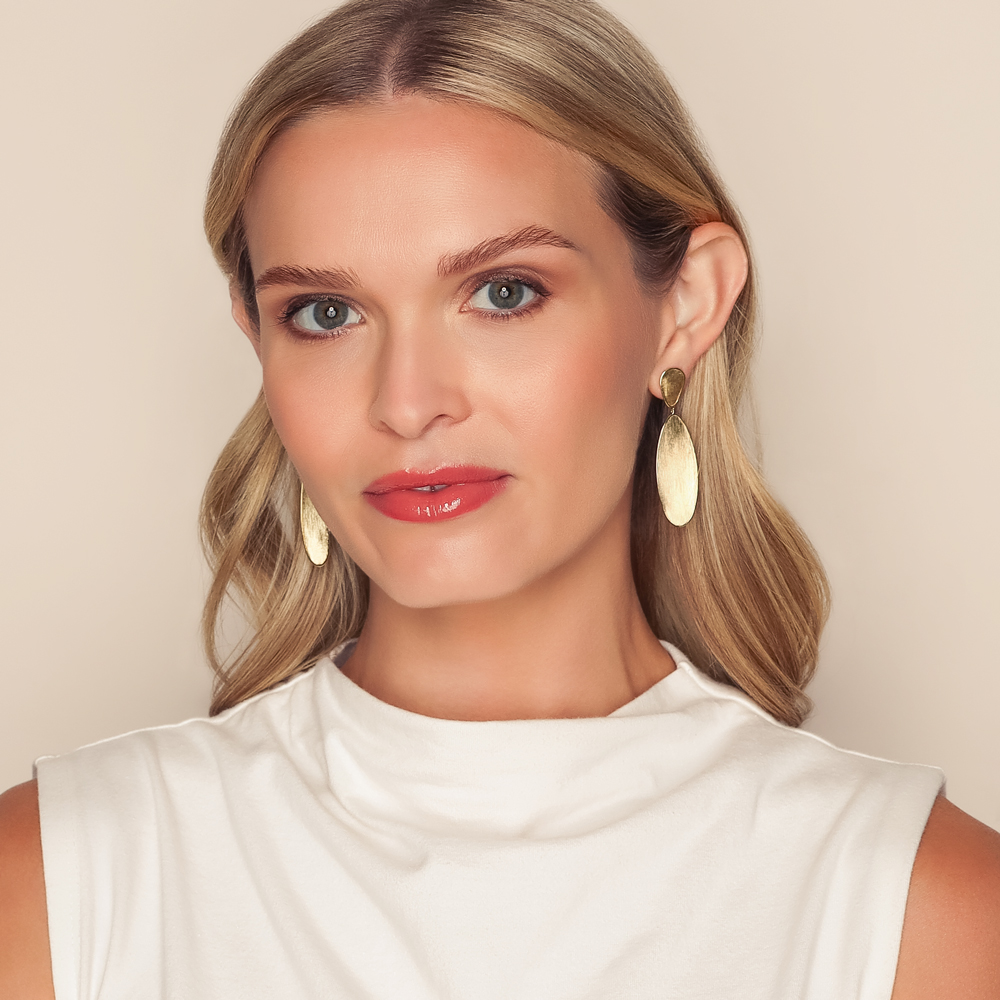 Marco Bicego Lunaria Yellow Gold Leaf Dangle Earrings