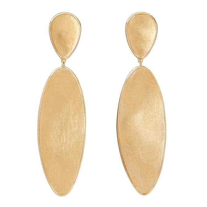 Marco Bicego Lunaria Yellow Gold Leaf Dangle Earrings