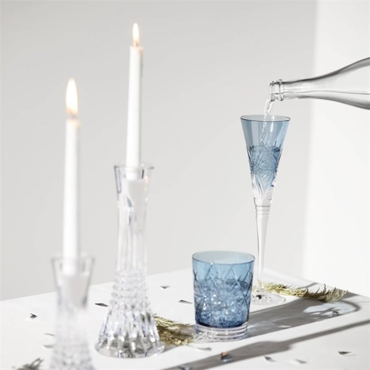 Waterford Winter Wonders Snowflake Double Old fashioned, Blue